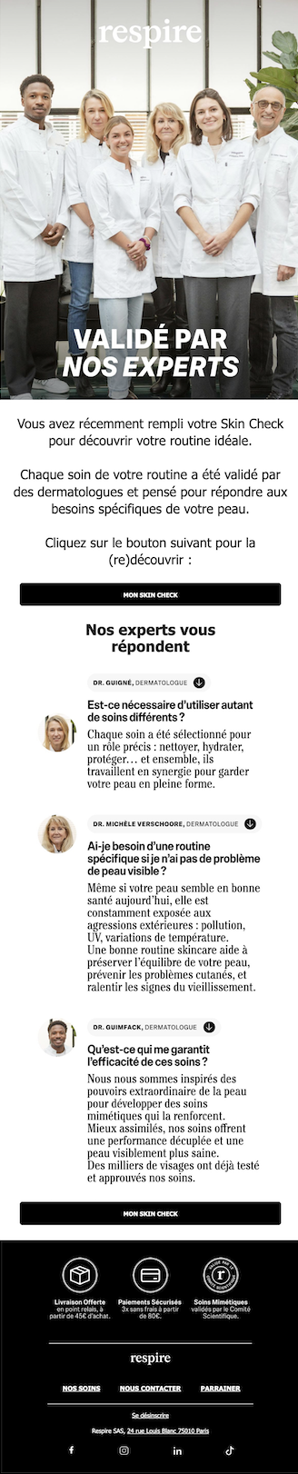 Respire email J+3 : nos experts vous répondent