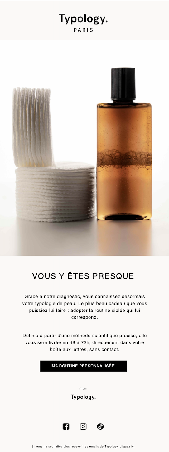 Typology email J+4 : Vous y êtes presque