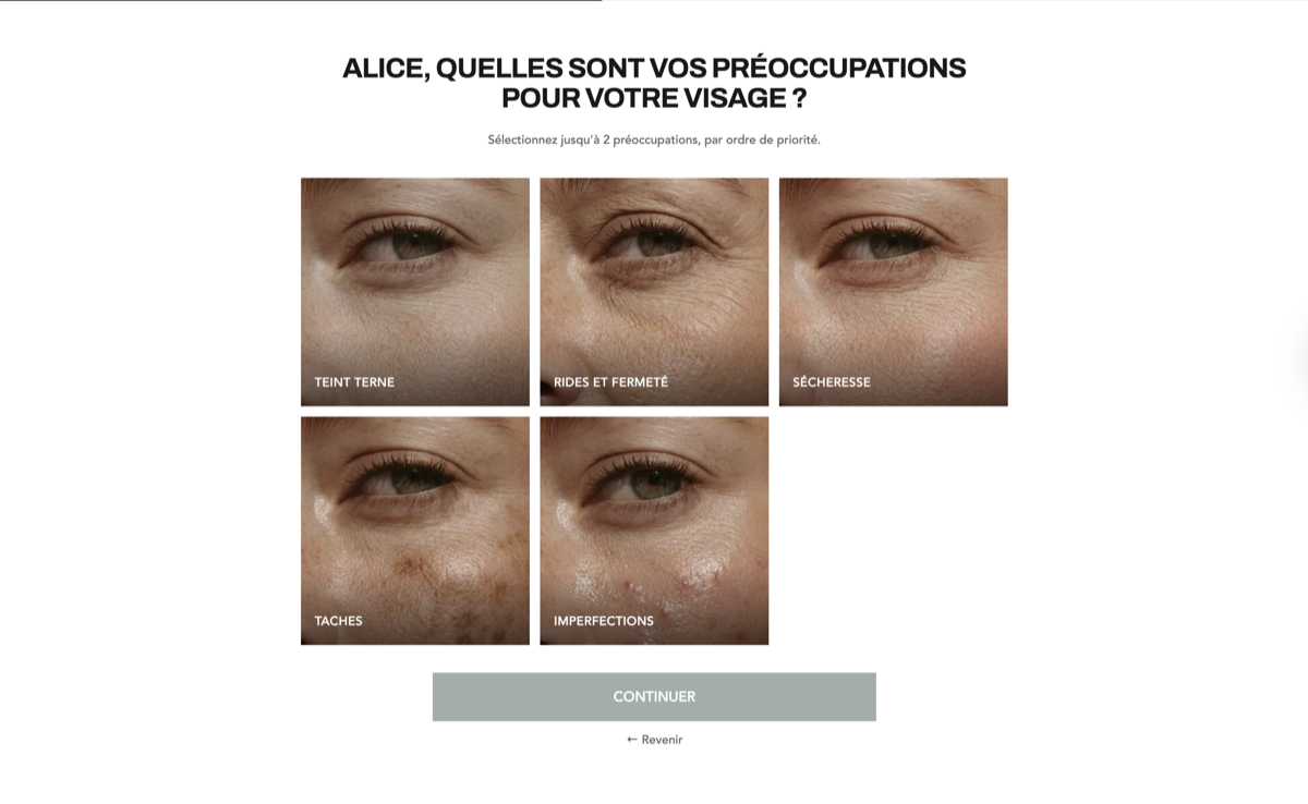 Exemple de diagnostic beauté Ask-it