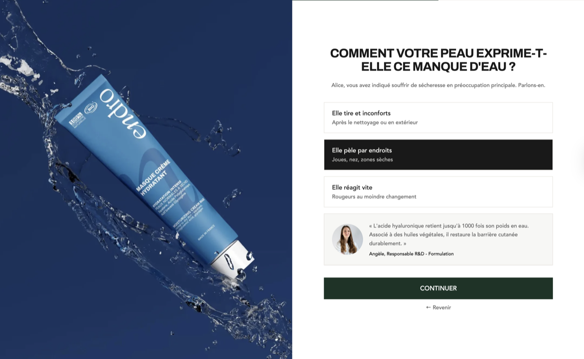 Exemple de diagnostic beauté Ask-it